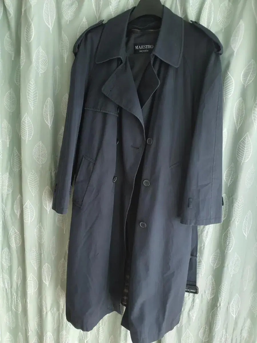 [95] Men's Maestro Navy Trench Coat