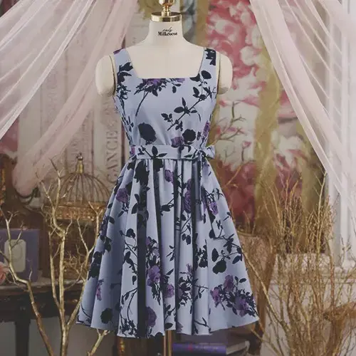 밀크코코아 1460. lavender rose dress