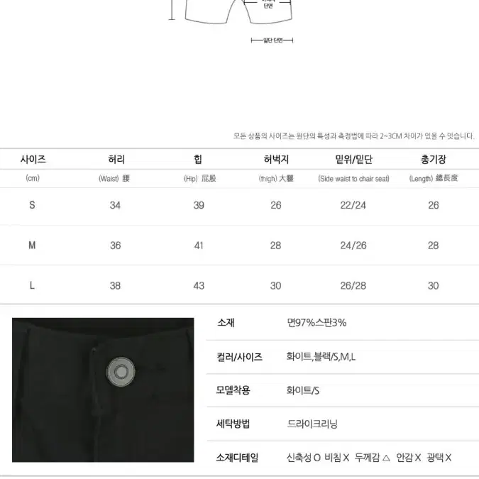 [S] 핫팬츠(쌔상품,택붙어있음)