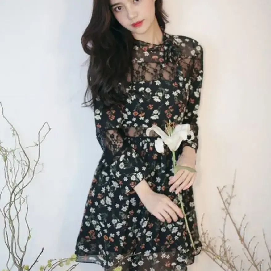 (무배) 밀크코코아 1145. lace black dress