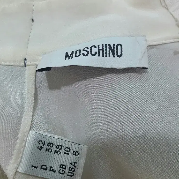 [55] MOSCHINO 모스키노 블랙&화이트실크 모직 원피스