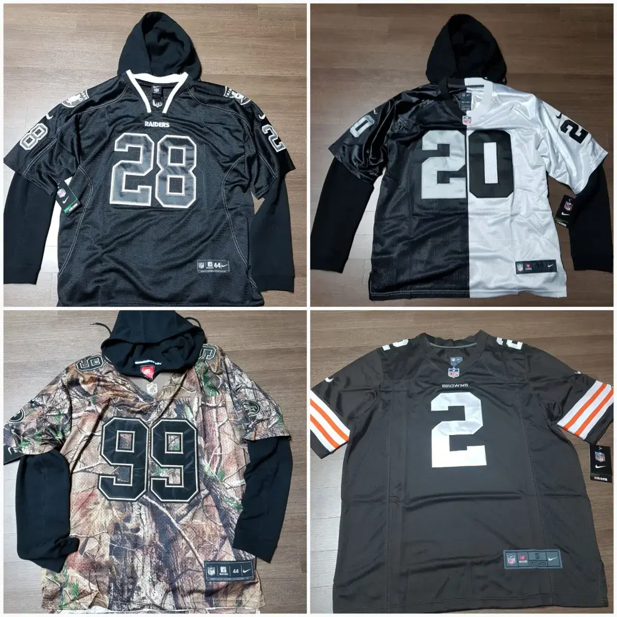 NFL풋볼져지 레이더스 L~3xl 헬스 야구 농구 져지후드 하키