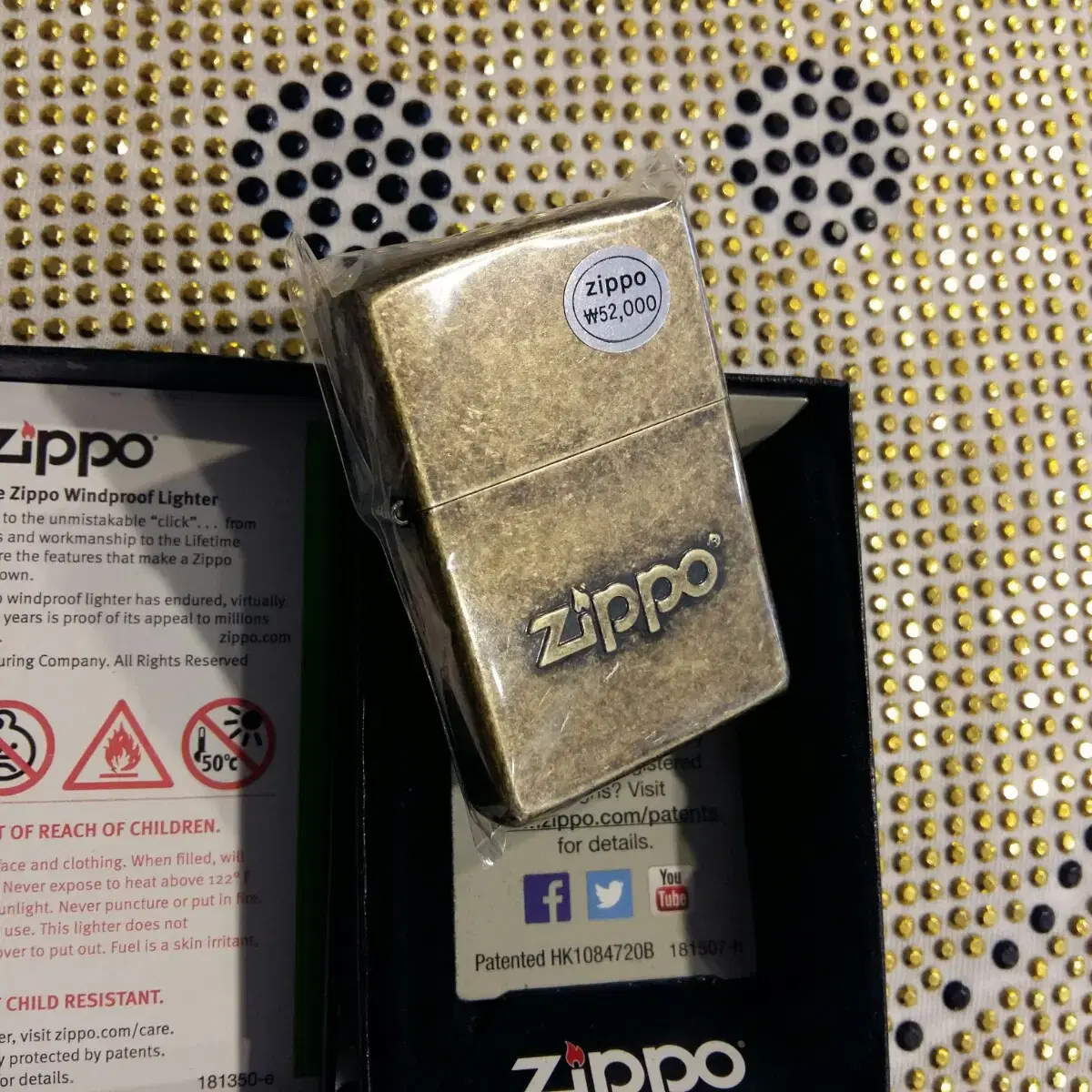 정품 28994 ZIPPOSTAMP ANTIQUE BRASS 지포라이터