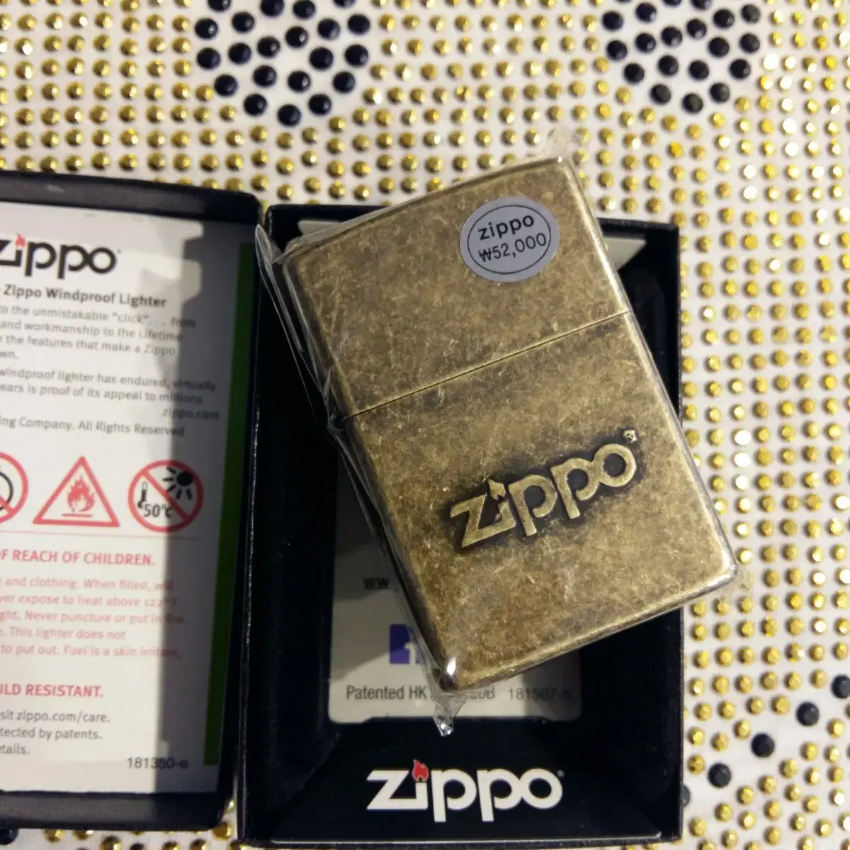 정품 28994 ZIPPOSTAMP ANTIQUE BRASS 지포라이터