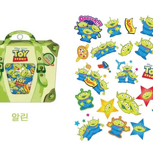 디즈니 정품 100pcs 데코 썸썸 스티커팩 쯔무쯔무