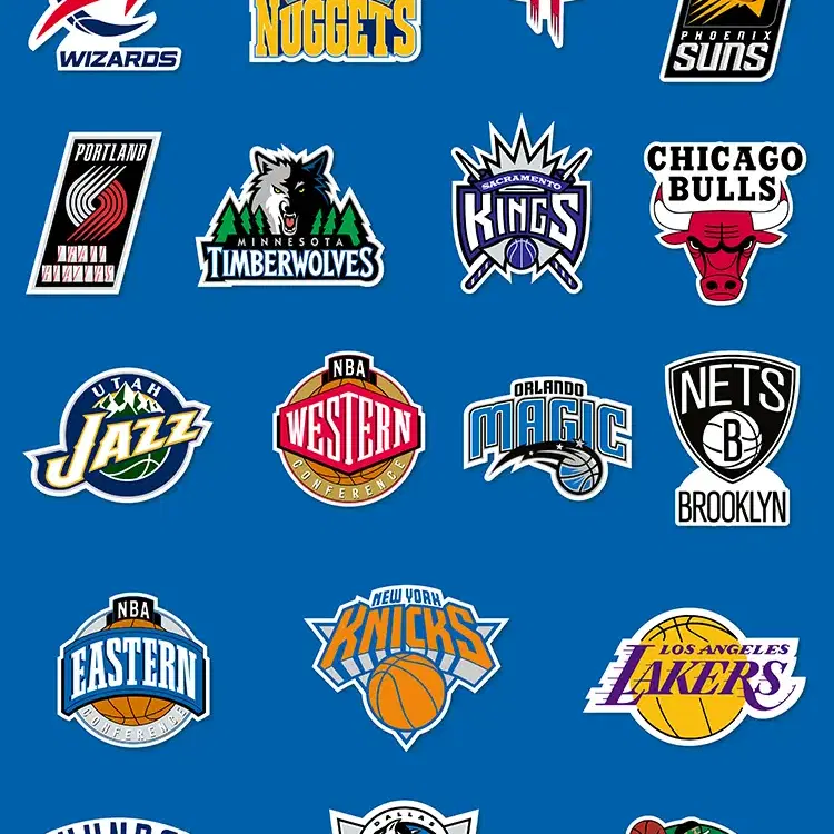 (최저가/무료배송) NBA 팀로고 스티커 43장 세트