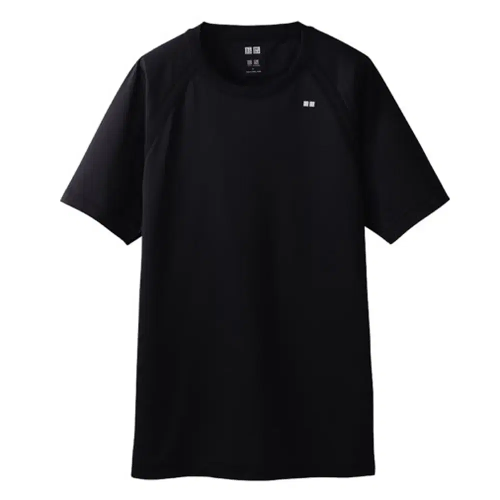 Reduced price Uniqlo DRY EX Fitness Short Sleeve Top Black