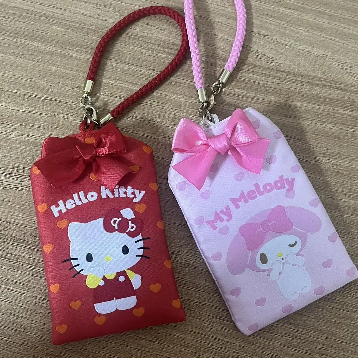 Sanrio Omamori photocard holder Kitty Hello Kitty Lucky Charms keyring My Melody Mamel