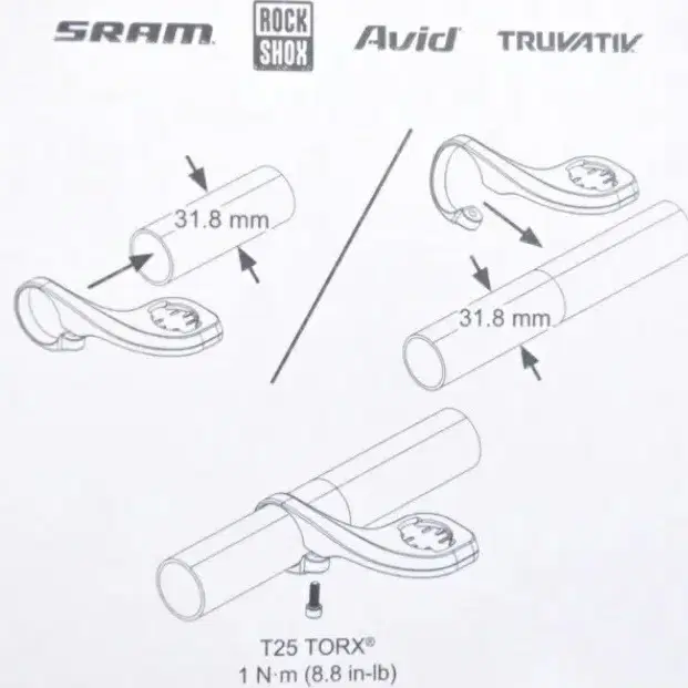 SRAM 속도계 거치대 레드/블랙