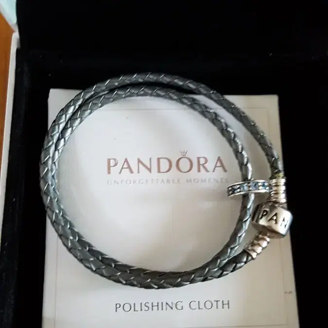 (정품) PANDORA double leather braecelet &참