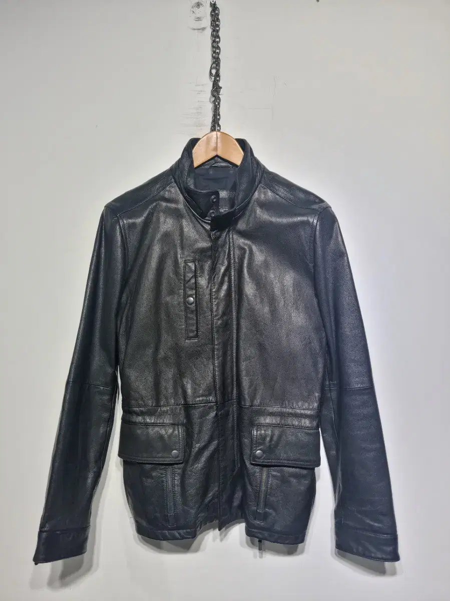 [100] ZARA Slim Fit Leather Jacket