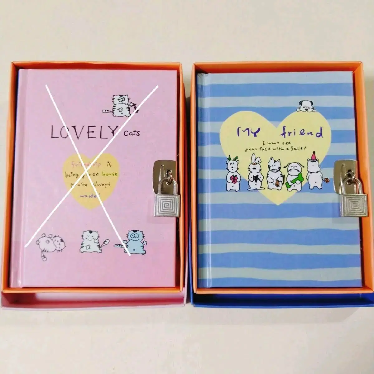 Vintage cute illustration key diary/nostalgic diary classic stationery fancy