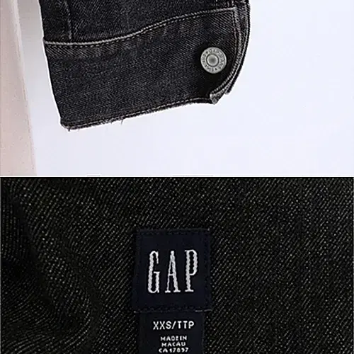 일본판 GAP 갭 블랙 워싱 데님 청자켓