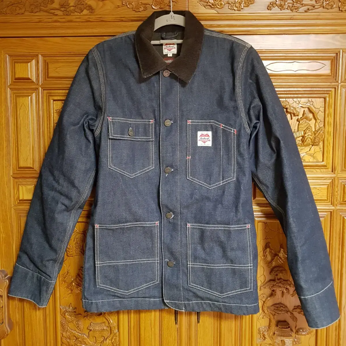 [S] Carhartt Heritage Denim State Coat Jacket Size S sell Carh