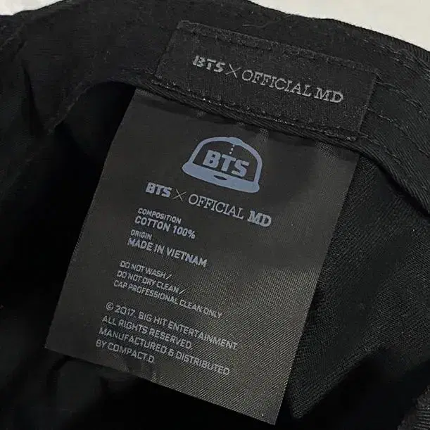 [정품] BTS X OFFICIAL MD 비티에스 윙즈콘 윙즈 볼캡