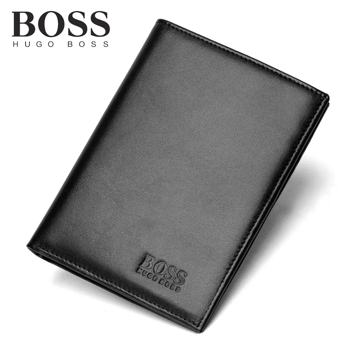 [정품] HUGO BOSS 휴고보스 음각로고 소가죽 컴팩트 카드명함지갑