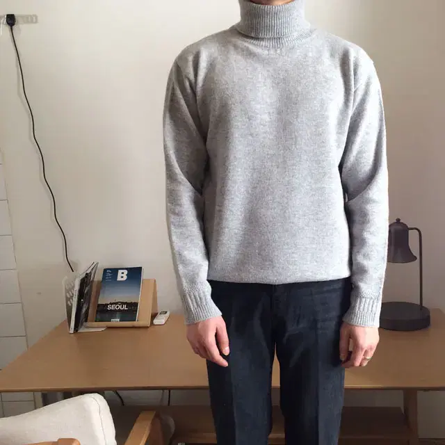 Original Price Wool80 Basic Turtleneck Polar Knit (4C)