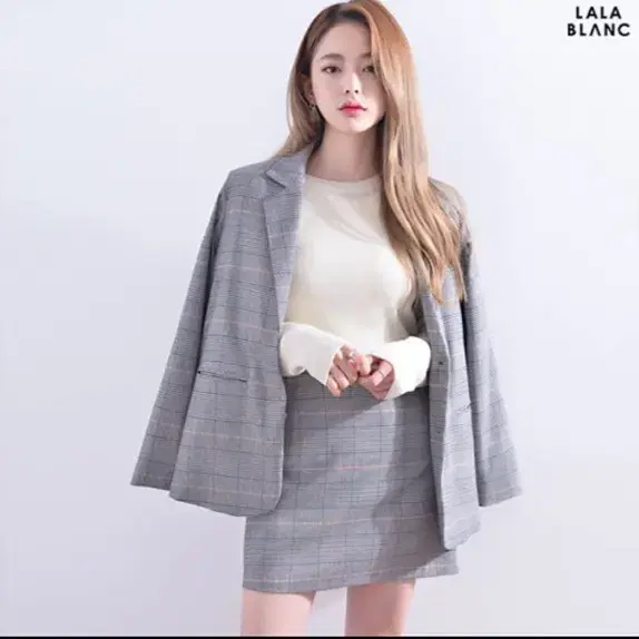 Lara Blanc Jacket skirt two-piece gray