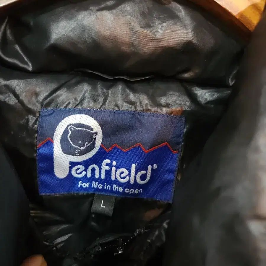 펜필드 유광블랙 오리털 패딩점퍼 penfield