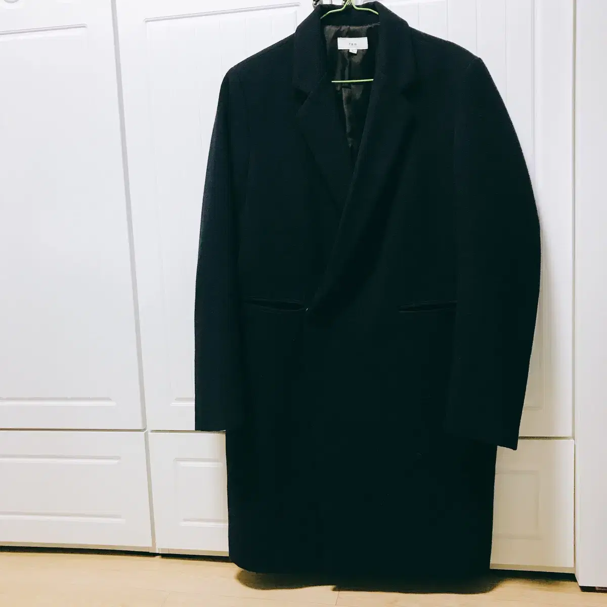 Navy A-line coat