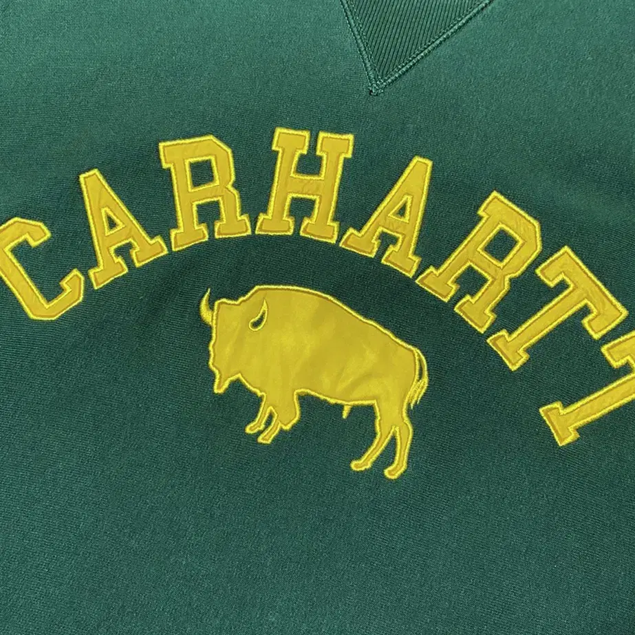 [정품] CARHARTT 칼하트 카우 로고자수 오버핏 기모 맨투맨(S)