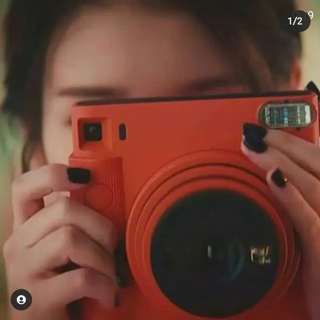 instax square SQ1 주황 필름 카메라