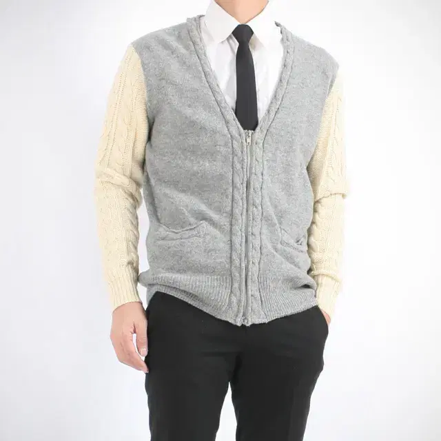 Vahn zip-up knit cardigan