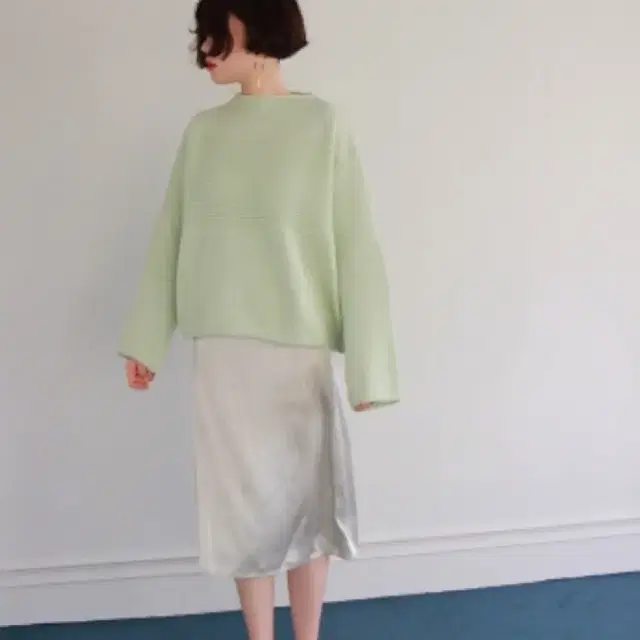 [삽니다]silk midi skirt(mint)