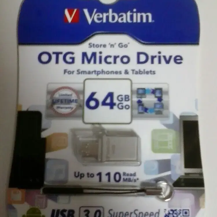 버바팀 MICRO OTG USB 3.0 64GB