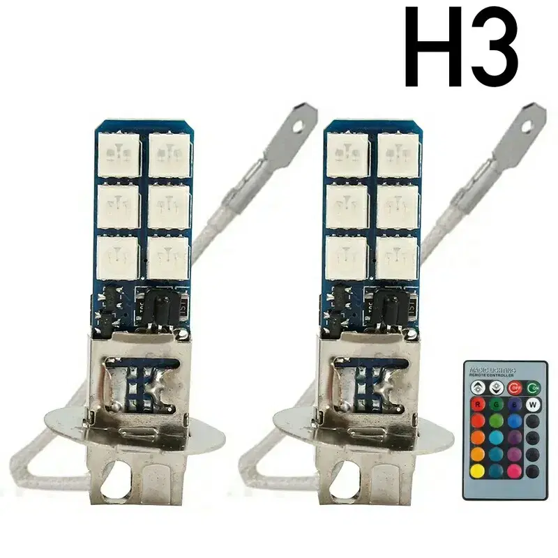 무지개색 리모컨 LED H1,H3,881 , H8 ,9005 새제품