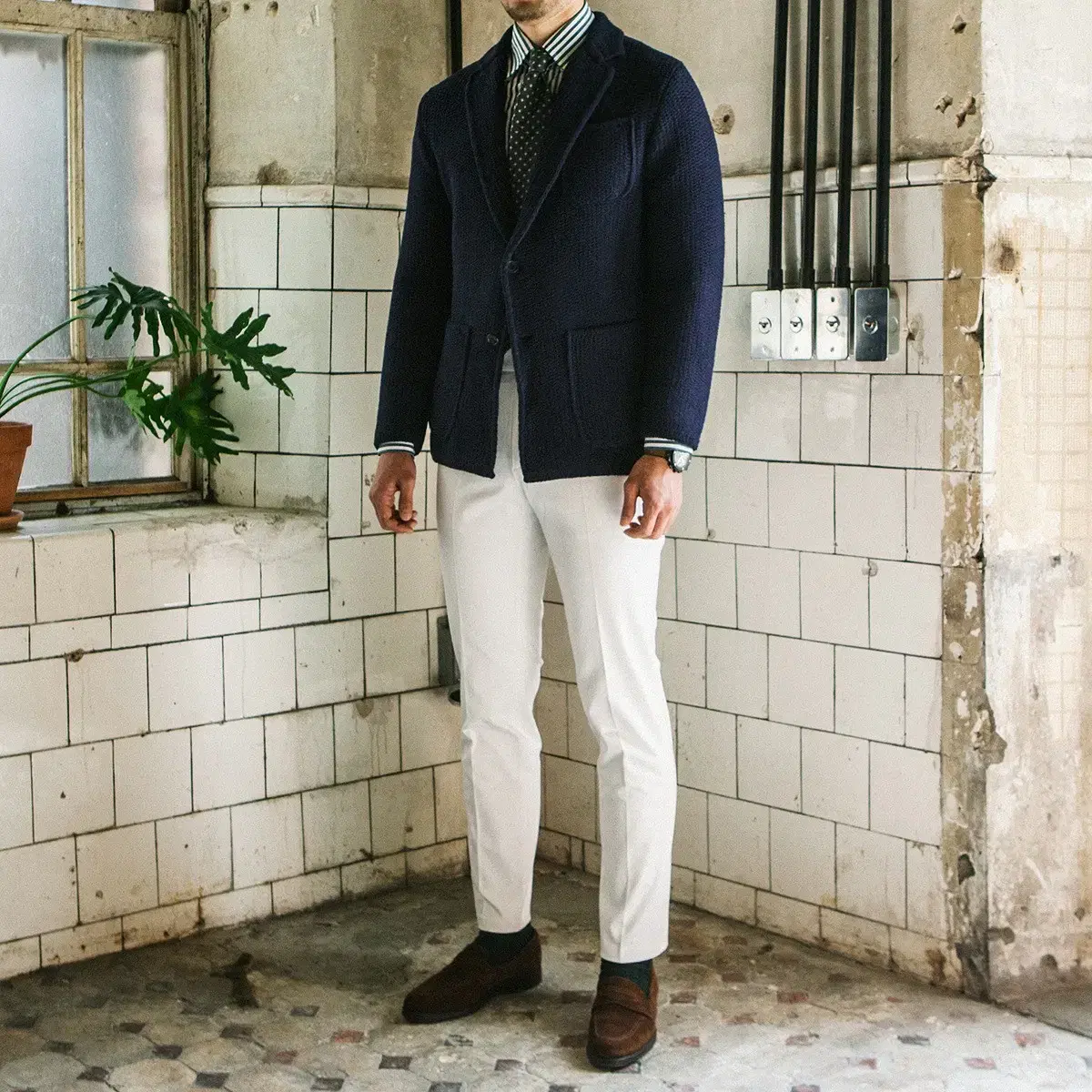 [M] Merino Wool Knit Blazer