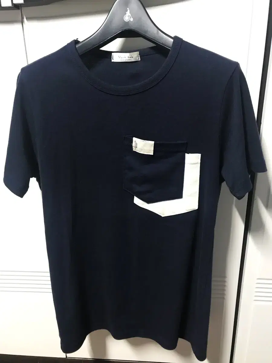 **Double Pocket Short Sleeve Tee 95 Navy Men's Tee Relief Vintage