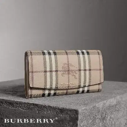 [정품]BURBERRY 버버리 헤이마켓 클래식체크 소가죽 장지갑