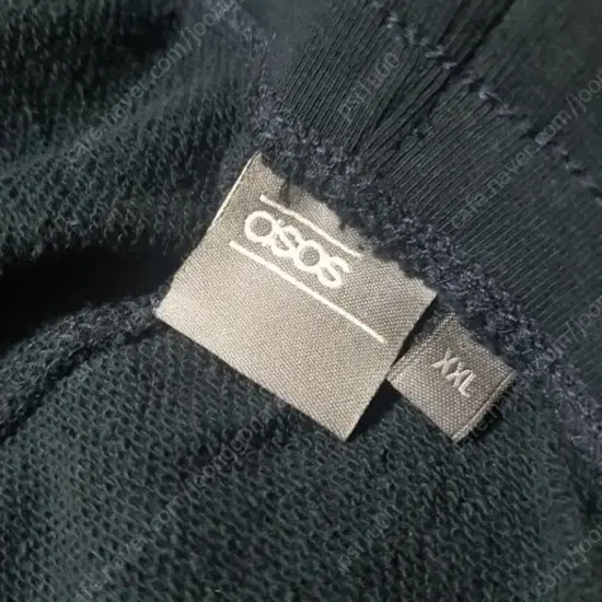 아소스 asos 네이비 크롭 배기핏 조거 팬츠 2xl