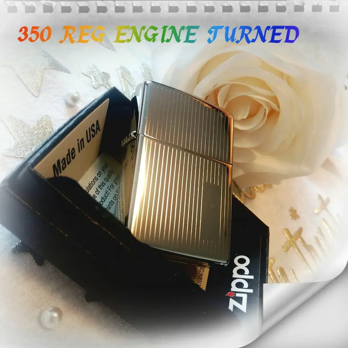 350 REG ENGINE TURNED 정품 미개봉 새 지포라이터