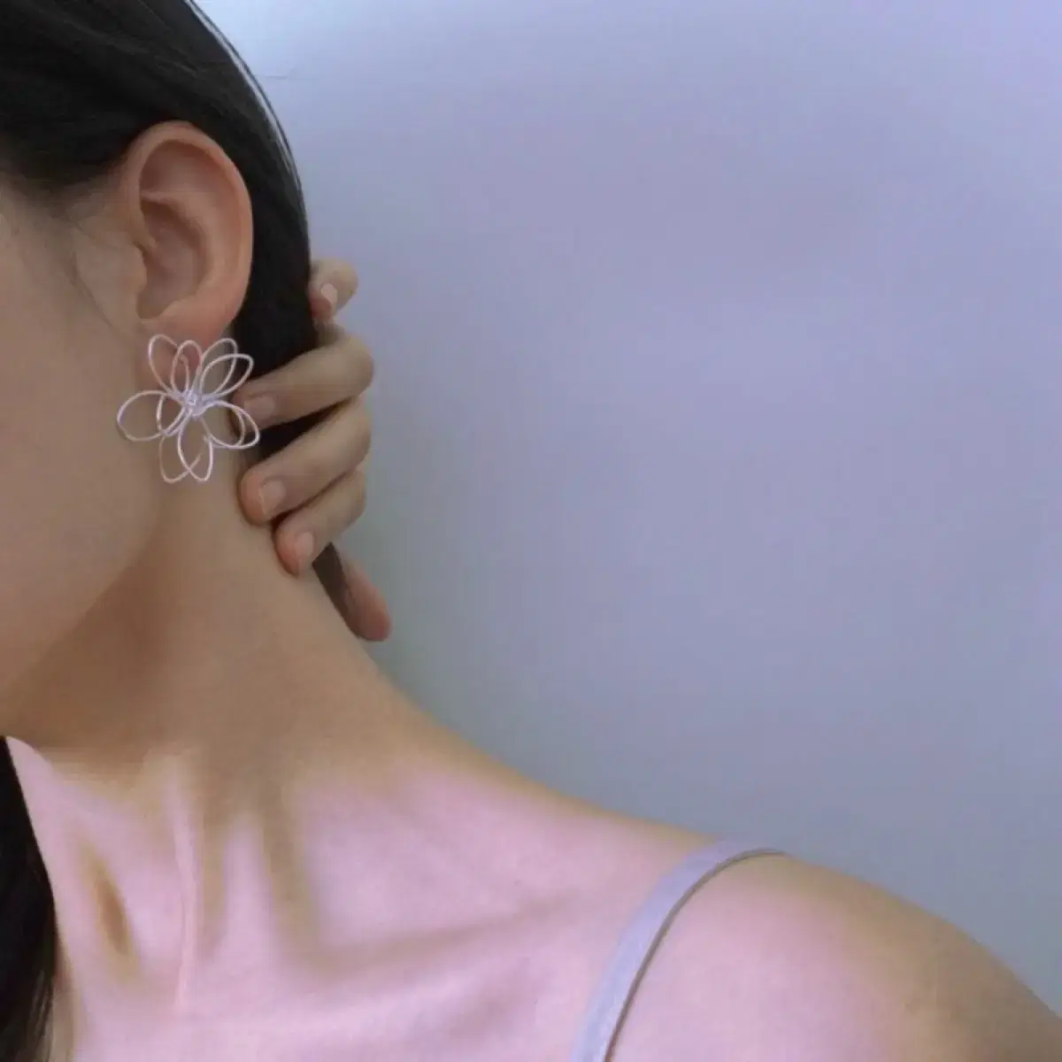 artistic flower earring