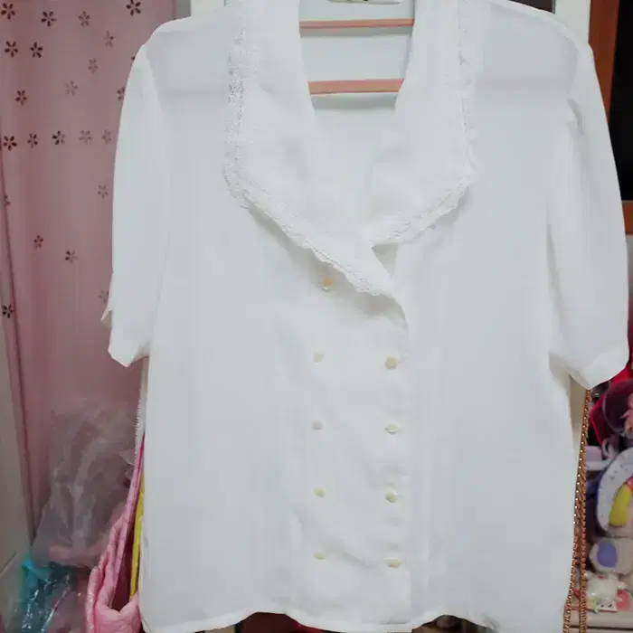 vintage double button blouse