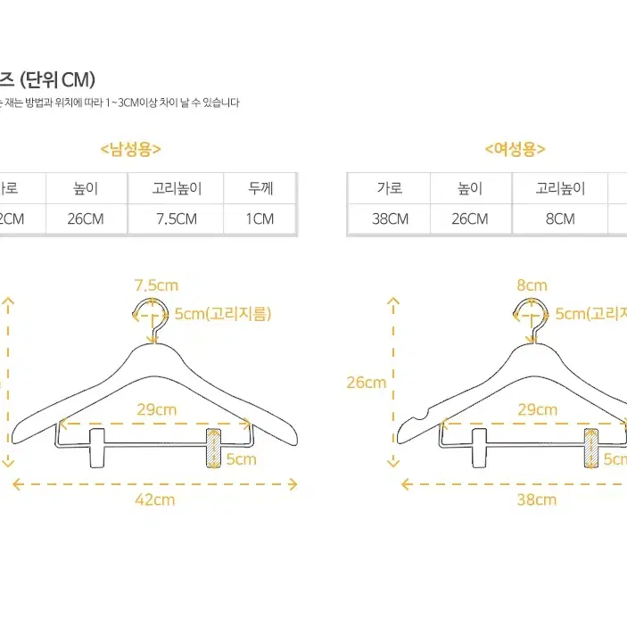 원목 집게 옷걸이 남자 여자 옷거리 6색상 바지걸이 한벌걸이