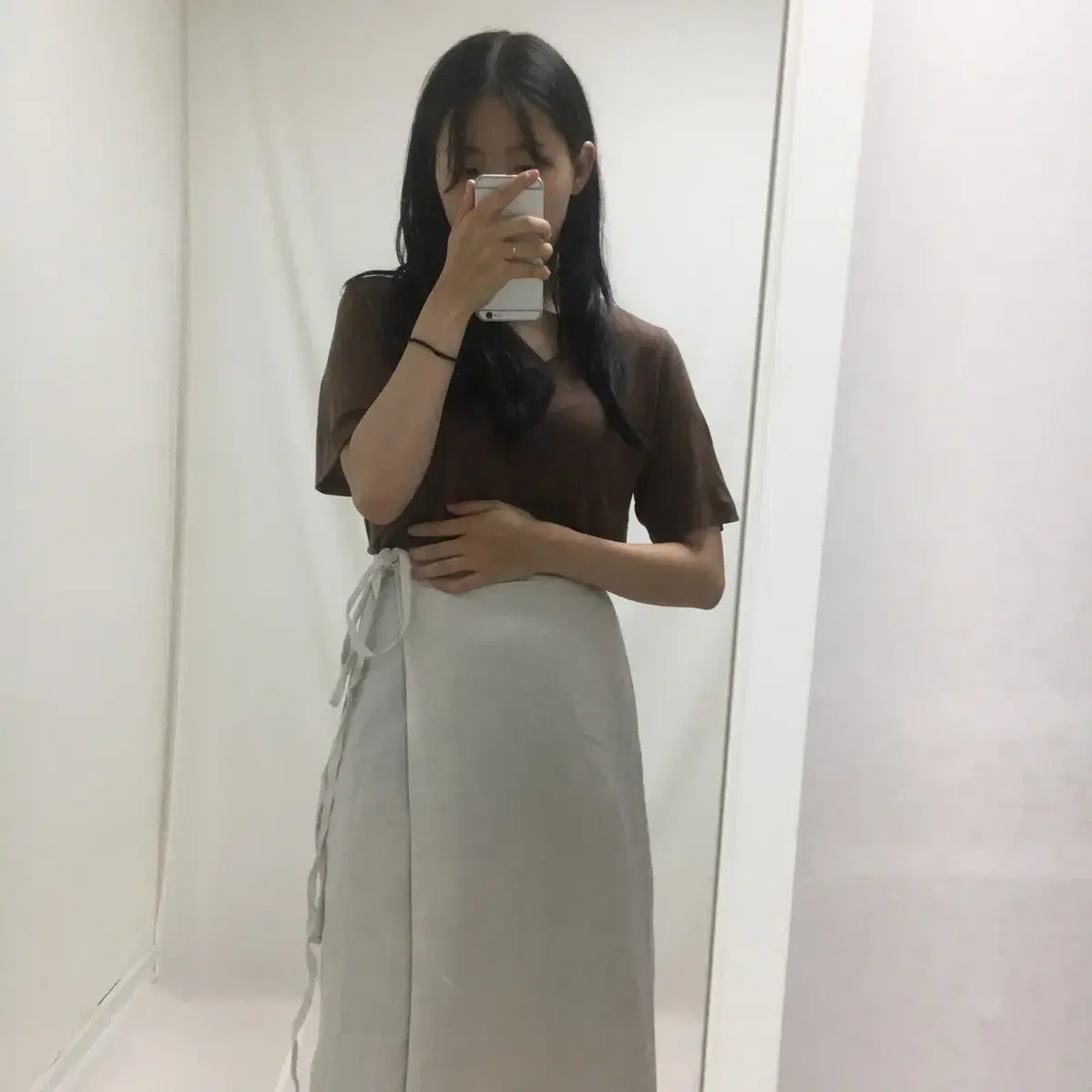 linen wrap skirt