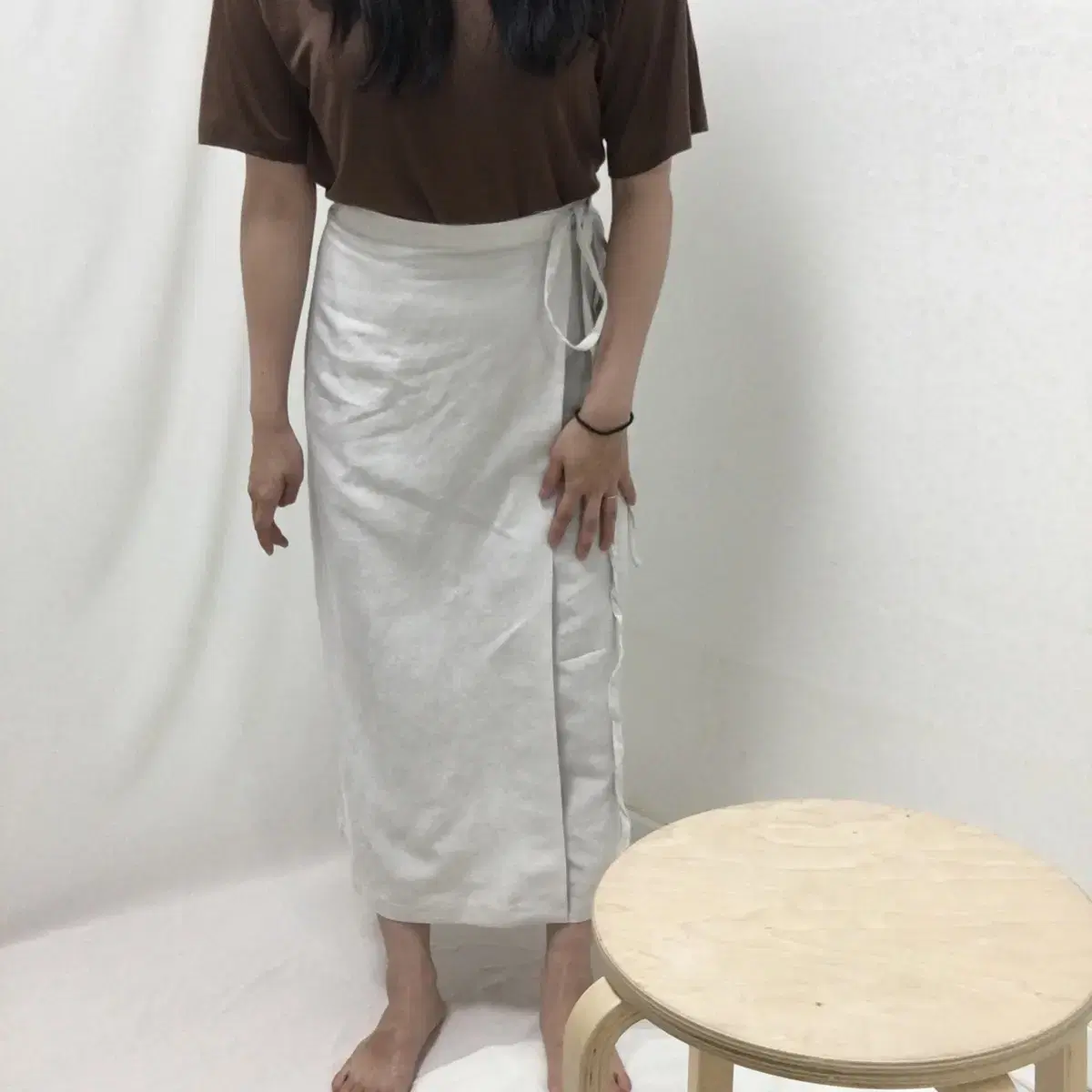 linen wrap skirt