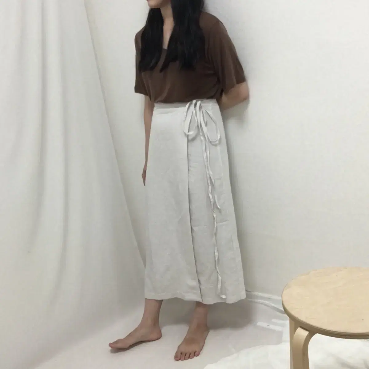 linen wrap skirt