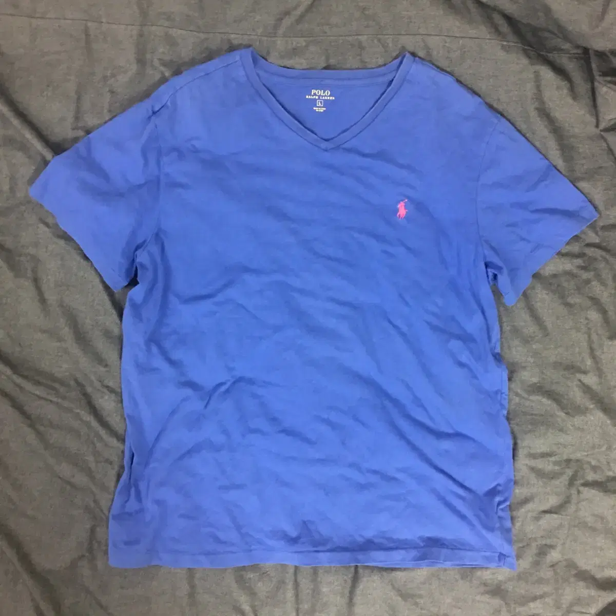 Polo Ralph Lauren S/S 브이넥 티셔츠 Sz Large