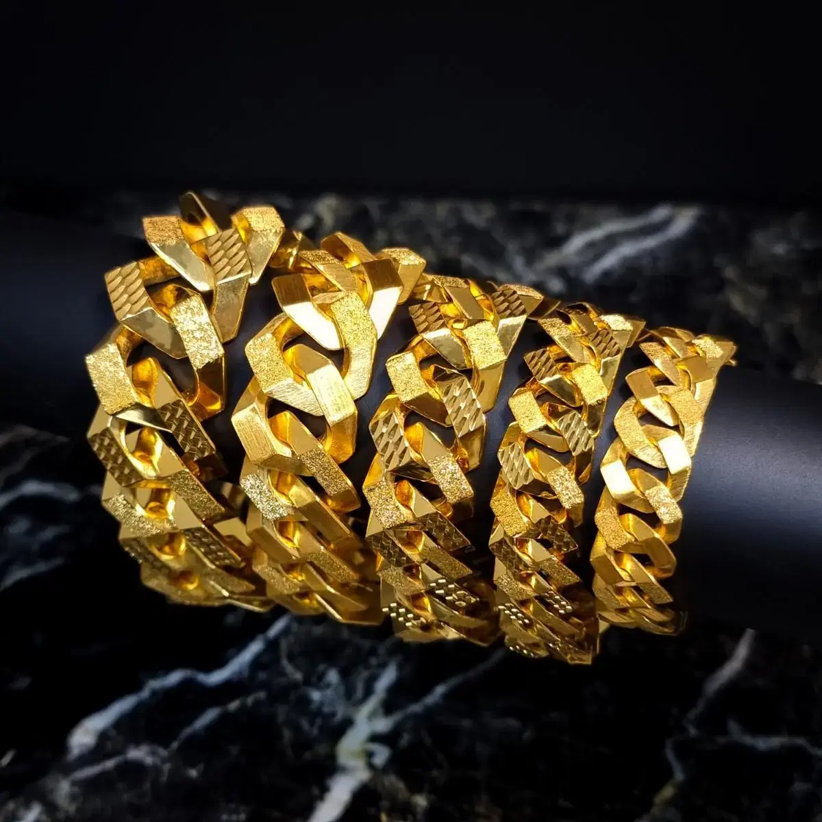 Solid gold octagonal bracelet/24K solid gold plated+silver bracelet/pure gold/plated/silver bracelet/pure silver/gold bracelet/good quality
