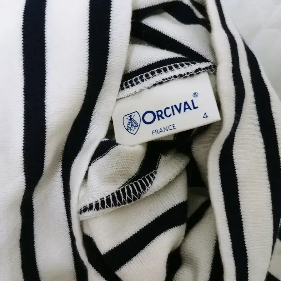 오르치발 orcival 긴팔 스트라이프 목티 목폴라