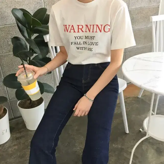 warning 티셔츠(보세 반팔)