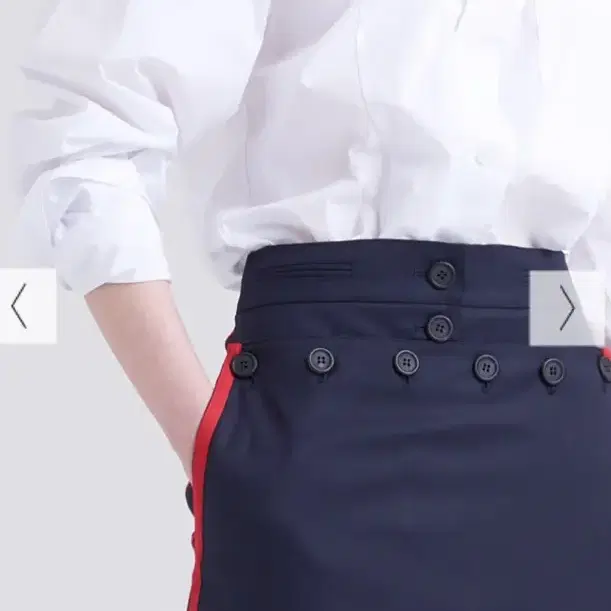 푸시버튼 트랙스커트 BACK LACE-UP MARINE SKIRT