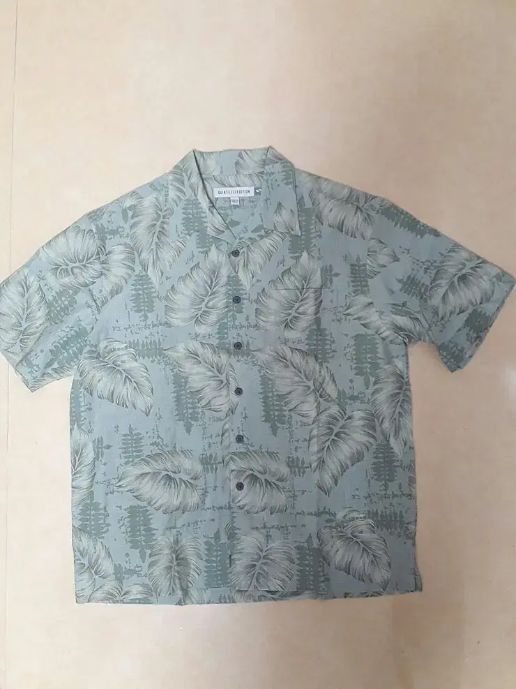 Quicksilver Linen Hawaiian Shirt Southern