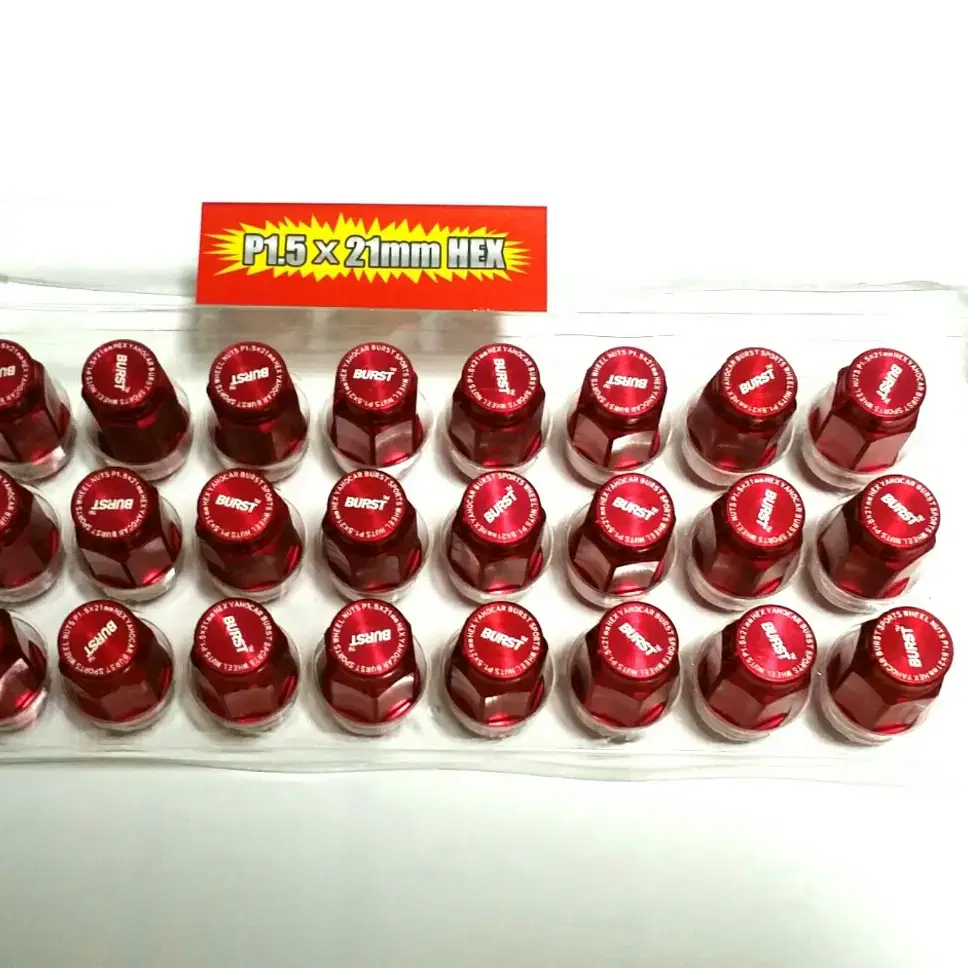 [야호카] Hyper RV.SUV 튜닝 휠너트 (레드. 24pcs)