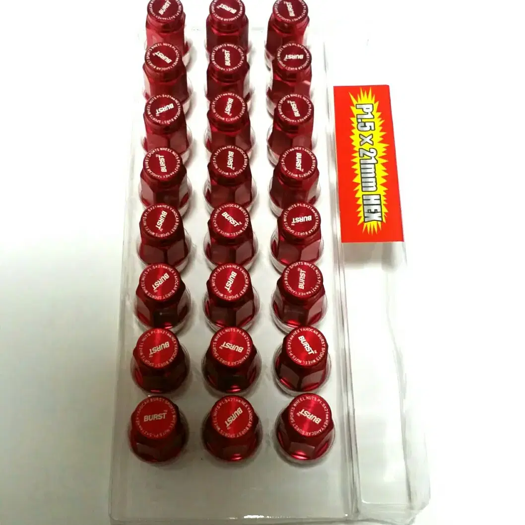 [야호카] Hyper RV.SUV 튜닝 휠너트 (레드. 24pcs)