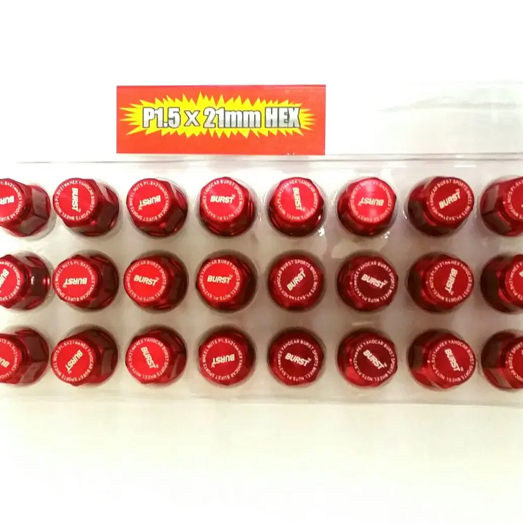 [야호카] Hyper RV.SUV 튜닝 휠너트 (레드. 24pcs)